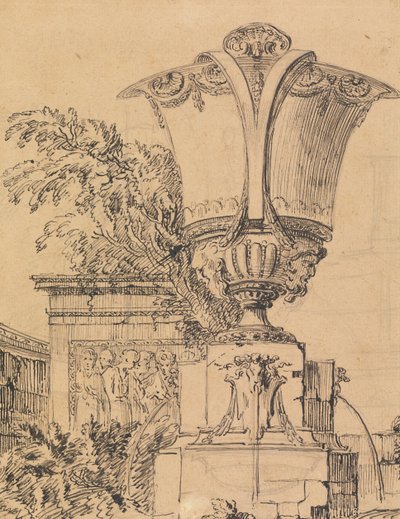 Diseño para una fuente en un parque de Gilles Marie Oppenord